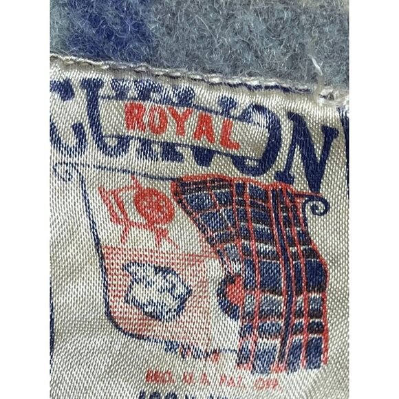 Vintage Curvon Royal Tartan Fringe Blanket Wool Stadium Throw Retro Cozy Classic - Picture 8 of 10
